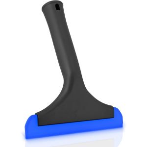 1Pcs Raclette En Silicone Avec Trous D'Accrochage, 6Inch, Raclette &Agrave; Vitres Multifonction Pour Porte Miroir De Douche, Fen&ecirc;tre, Verre, Pare-Brise De Voiture, Noir+Bleu[APP8811186] - Neuf