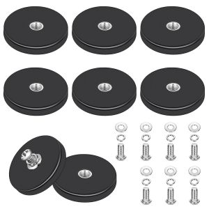 Meimie-Lot De 8 Aimants Caoutchoutés De 43mm Avec Fil Plat M4,Aimant Caoutchouté,Force D'adhérence De 10 Kg,Pour Véhicules(43mm) - Neuf