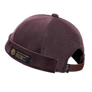 Bonnet Marin En Denim Sans Visière Pour Homme, À Revers Roulés, Style Rétro, Bonnet De Travail, Bonnet De Port - Neuf