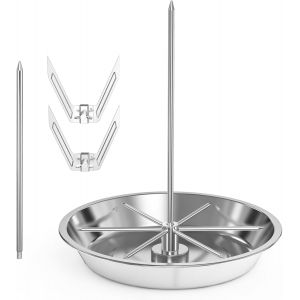 Ulteronixshop-Onlyfire Kit de Brochettes Verticales en Acier Inoxydable, Support Multifonction pour Kebab, Poulet R&ocirc;ti, Saucisses, Shawarma et Churrasco, Accessoire pour Barbecue ou Four - Neuf