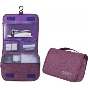 Trousse De Toilette De Voyage, Sac De Toilette De Voyage Suspendu, Compartiments Multiples Pour Organiser Les Objets Personnels, Crochet En M&eacute;tal Pour Suspendre - Neuf