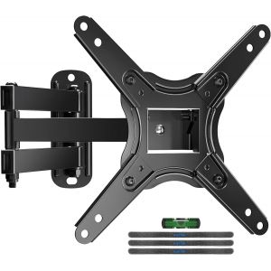 VornixorSarlshop-Support Mural TV pour 13-42 Pouces, Support TV Mural avec Bras Articul&eacute;s &eacute;tendus jusqu'&agrave; 20 kg, Pivotant, Inclinable Max VESA 200 x 200 mm MA1345 - Neuf