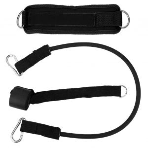 Ensemble De Sangles De Cheville Avec Double Anneau En D En Metal, Sangles De Cheville De Fitness Pour Exercices De Jambes, Fessiers Et Abdominaux, Ensemble Noir - Neuf