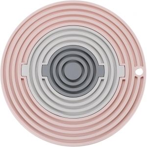 AYUHR-Tapis Silicone pour Micro-Ondes 8 pouces, Résistant Chaleur Multi-Usages Amovible Coussin Chaud, Dessous Plat Sûr, Maniques, Épaissi (gris Foncé, Rose, Gris Clair) - Neuf