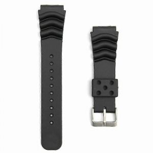 Remplacement Du Bracelet/Bracelet De La Montre En Caoutchouc Noir De 22 Mm Pour La Montre De Plongée Seiko - Neuf