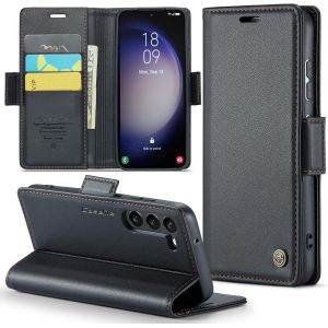 Maa-Coque Pour Samsung Galaxy S23 Plus, Étui Housse En Rfid Protection Premium Pu Cuir Portefeuille Rabat Case Magnétique Stand Antichoc, Étui Case Pour Samsung Galaxy S23 Plus, Noir - Neuf