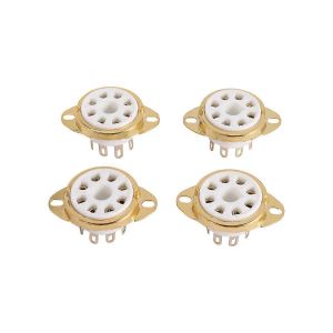 4PC 8 broches douille en c&eacute;ramique tube haut vide valeur octal pour KT88 EL34 6V6 6650 274B - Neuf