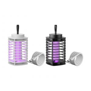 Lampe anti-moustiques &eacute;lectrique - Lot de 2, alimentation USB, noir et blanc - Neuf