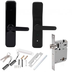 Serrure de porte d'entree intelligente, Wi-Fi, Bluetooth, carte IC, mot de passe temporaire, application, deverrouillage a distance, antivol, pour maison et bureau TUYA - Neuf