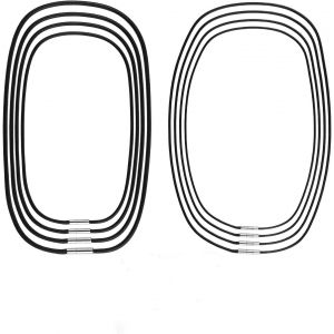Lot De 8 Cordon Cuir Pour Collier,Convient Pour Les Cadeaux De Vacances Chaine Argent Homme En Cuir Tressé De 2/3mm, Cordon En Cuir Robuste Pour Colliers Pour Unisexe - Neuf