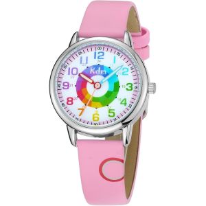 Bnhgc-Montre Enfant Garcon Set, Montre Enfant Fille Pour 3-12 Ans, Montre Enfant Étanche 3atm, Montres Fille Sport Dessin Cuir Time Teacher Elégantes Anniversaire Pour Enfants - Neuf