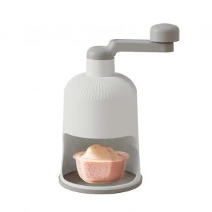 Machine a glace pilee, machine a glace pilee manuelle, machine a flocons de neige, accessoires pour la preparation de granites et milkshakes maison (gris) - Neuf
