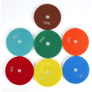 5 ''pouces 125mm Tampons De Polissage Diamant Humide Disques De Meulage Tampon De Polissage De Pierre De Granit Pour Meuleuse Ou Polisseuse De Marbre De B&eacute;ton De Granit(50) - Neuf