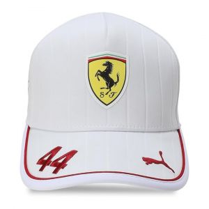 Casquette De Baseball Pour Homme Scuderia Ferrari Hp F1 Team Lewis Hamilton - Blanche - Neuf
