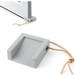 Cale Porte, Arretoir de Porte, But&eacute;e de Porte Antid&eacute;rapante avec Attache, pour Entrefers de Porte de 5 &agrave; 20 mm (Gris) - Neuf
