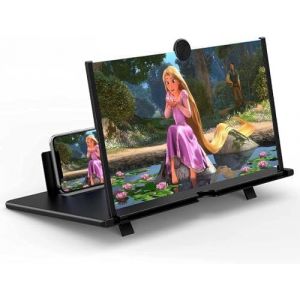 Loupe D'&Eacute;cran De 14 &Agrave; 18 Pouces Pour Smartphones, 3D Hd, Grossissement D'&Eacute;cran De T&eacute;l&eacute;phone, Cadeau Pour Homme, Pour Films, Vid&eacute;os, Jeux (Noir, 16Hei)[Z711] - Neuf