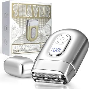 Nouvelle G&eacute;n&eacute;ration Mini Rasoir &Eacute;lectrique Hommes Rasoir De Magn&eacute;tique Voyage Ipx6, Syst&egrave;me Magn&eacute;tique 2.0 Rechargeable Usb, T&ecirc;te Rotative 360&deg; Ultra-Pr&eacute;cise, Id&eacute;al Cadeau Homme(Argent&eacute;) - Neuf