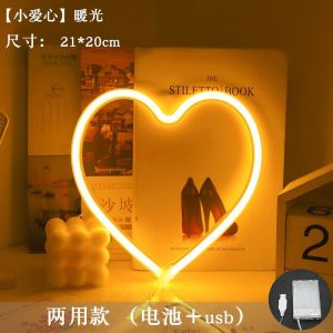 Enseigne Au Néon Pour Chat,Décoration Murale,Panneau Lumineux Led,Magasin D'animaux,Club D'animaux,Usb,Pour Chambre,Maison,Fête,Cadeau D'anniversaire - Type Heart Warm - Neuf