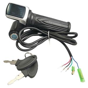 Accelerateur Rotatif Pour Velo Electrique 36 V, Poignee D'accelerateur, Ecran Lcd, Cle De Verrouillage - Neuf