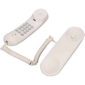 T&eacute;l&eacute;phone Fix&eacute; au Mur,T&eacute;l&eacute;phone Fixe Filaire Multifonctionnel &agrave; Gros Boutons avec Fonction de Rappel Muet pour Bureau &agrave; Domicile H&ocirc;tel (Blanc).[U30] - Neuf