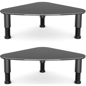 Lot De 2 Supports D'Angle Triangulaires Pour &Eacute;cran D'Ordinateur Et Ordinateur Portable Noir Hd01B-203P - Neuf