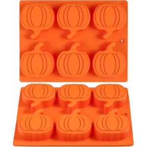 Wlot De 2 Moules &Agrave; G&acirc;teau En Silicone En Forme De Citrouille Sur Le Th&egrave;me De L'action De Gr&acirc;ces Pour La Fabrication De Savon,Bonbons,Muffins,Chocolats,D&eacute;coration De G&acirc;teaux - Neuf