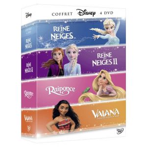 Vaiana, La L&eacute;gende Du Bout Du Monde + La Reine Des Neiges + La Reine Des Neiges 2 + Raiponce - Coffret 4 Films - Neuf