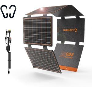 Chargeur de Panneau Solaire Portable 15 W (5,5 V/2,8 A Max), Panneaux solaires étanches IP67 Pliables avec Port USB Compatible avec iPhone XS/X/8/7, iPad, Samsung pour l'extérieur - Neuf