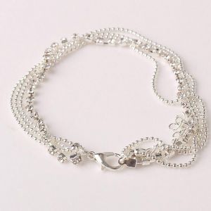 Bracelet De Cheville En Argent Cristal Bracelet De Cheville Dames Et Filles Bracelets De Cheville - Neuf