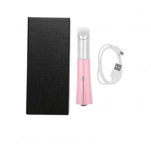 Appareil De Massage Electrique Pour Les Yeux Et Les Levres, Chauffant Et Vibrant, Pour Eliminer Les Cernes (Rose) - Neuf