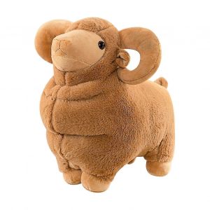 Jouet en peluche de chèvre de simulation créative poupée animale pour enfants mignon bêlant chèvre ornements de maison oreiller-50CMBrun - Neuf