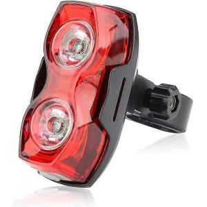 Feu Arrière De Vélo,Feu Arrière De Vélo À Led Linkax Feu Arrière De Vélo Lumineux 3 Modes D'éclairage Lumière D'avertissement Feux De Sécurité Piles Incluses - Neuf