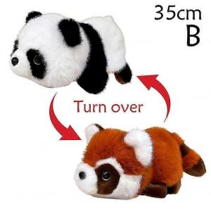 Le panda géant se transforme en panda roux simule une poupée en peluche panda géant-Bleu - Neuf