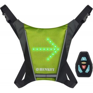Gilet De Cyclisme &Agrave; Led,Gilet R&eacute;fl&eacute;chissant &Agrave; Led Avec Indicateur De Direction-T&eacute;l&eacute;commande,Feux De Direction,Rechargeable Par Usb,Installation Facile Pour T&eacute;moin De S&eacute;curit&eacute; &Agrave; V&eacute;lo. - Neuf
