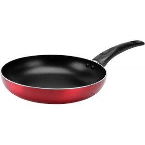 Kalanka-711900 Poêle En Aluminium Pressé Cherry Ø 24 Cm - Revêtement Anti-Adhésif - Coloris Rouge Métallisé - Tous Feux Dont Induction - Neuf