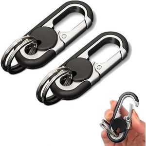 2pcs Hommes de Clé de Voiture de la Chaîne, Personnalisé Créatif en Acier Inoxydable de Voiture Trousseau de clés pour les Hommes, les Anti-Perte en Métal robuste porte-Clés - Neuf