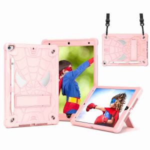 Coque Hybride En Silicone Pour Ipad 10.2 (2021/2020/2019) Avec Bandoulière - Or Rose - Neuf