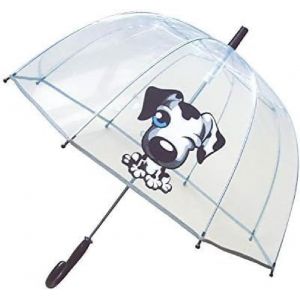 Jgd-Parapluie Enfant Transparent Cloche - Bordure Fluorescente - Neuf