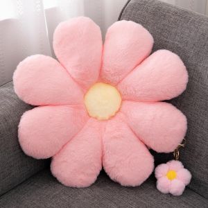 CAUC-Grand coussin d&eacute;coratif en forme de marguerite rose - 45 cm - Pour canap&eacute;, chaise, lit, chambre &agrave; coucher - D&eacute;coration de chambre &agrave; coucher (rose, 45 cm) - Neuf