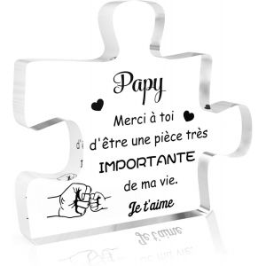 KALANKA-Cadeau Fete des Peres pour Papy Cadeau Fete des Grands Peres Cadeau Papy Anniversaire Acrylique Puzzle Cadeaux Grand Pere Cadeau Papi Cadeau pour Papy Cadeau Fête des Papy - Neuf