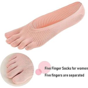 5 Paires De La Femme Unique Des Cinq Doigts Chaussettes D'orteil, Invisible Mince Low Cut Chaussettes Tabi - Neuf