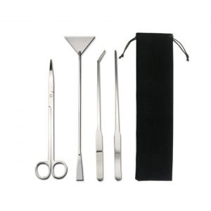Kit D'outils Pour Aquarium : Pince &Agrave; Plantes, Ciseaux, Spatule, Distributeur Automatique De Nourriture Pour Poissons Pour L'aquascaping - Neuf