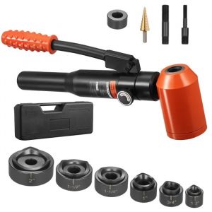 Perforatrice Hydraulique 10 T-Duoku-Kit de Poin&ccedil;onnage avec 6 Matrices de 12,7 &agrave; 50,8 mm, Outil de Perforation pour M&eacute;tal - Neuf