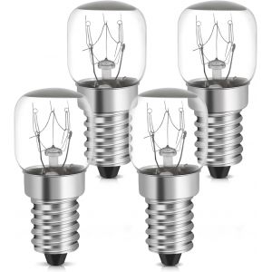 Sjzg-4x Ampoule Frigo 15w E14 Blanc Chaud R&eacute;sistante &Agrave; 300 &deg;C (2700k, St22,22mm Lot De 4 Lampes De Four T22 Pour Four, Bbq, Sauna, Lampe &Agrave; Sel, Four &Agrave; Micro-Ondes,Classe &Eacute;nerg&eacute;tique G - Neuf