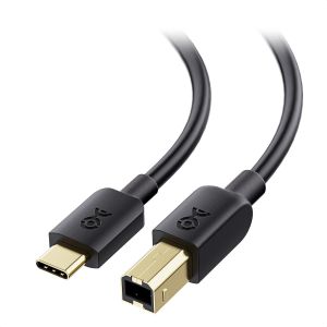 JGD-Cable Imprimante USB C 0,3m (Cable USBB Vers USBC, USB Type C vers B pour imprimante) en Noir - Neuf