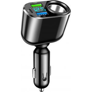 JGD-4 in 1 USB Car Cigarette Lighter Charger, 66W Fast Charging Type C PD 30W, 90W Multi-Socket Cigarette Lighter Socket, Dual 3.1A USB Car Cigarette Lighter Adapter pour iPhone, iPad, Android, Samsu - Neuf