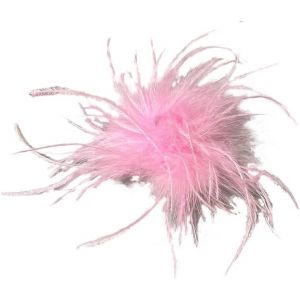 Kal-Lot De 2 Broches À Plumes Naturelles Pour Femme Et Fille - Plume D'autruche Naturelle - Accessoire De Cheveux - Pour Mariage, Fête, Festival - Neuf
