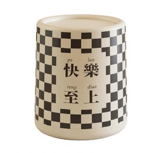 &Eacute;chiquier / Cr&egrave;me Blanc Simple Poubelle Poubelle De Cuisine R&eacute;utilisable Tube Pour Damier De Cuisine &Agrave; La Maison,Avec Couvercle - Neuf