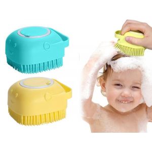 Brosse De Massage En Silicone Pour Le Corps - Lot De 2, Jaune Et Bleu - Neuf