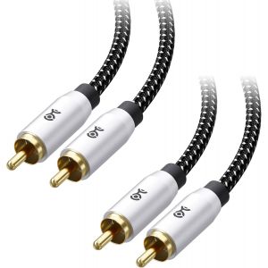 LETNERNY-Pack De 2 C&acirc;bles Pour Subwoofer 3 M, C&acirc;ble Coaxial Num&eacute;rique (C&acirc;ble Coaxial Audio Num&eacute;rique Et C&acirc;ble Pour Subwoofer Lfe) - 3 M - Neuf